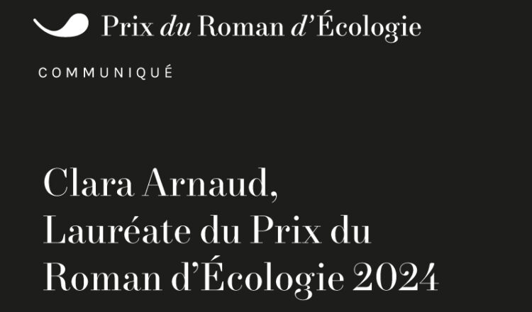 Clara Arnaud, lauréate du Prix du Roman d’Écologie 2024