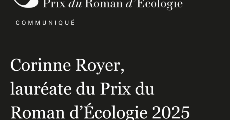 Corinne Royer,  lauréate du Prix du  Roman d’Écologie 2025